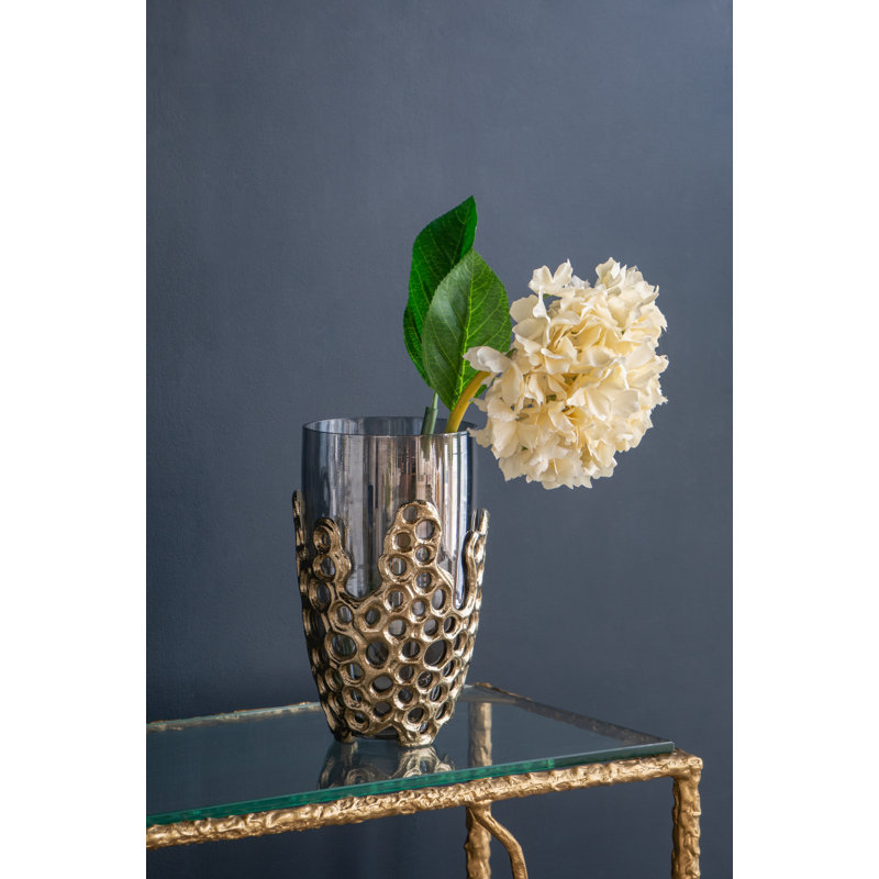 Vase de table Atle, H 11 po x l 6,5 po x P 6,5 po