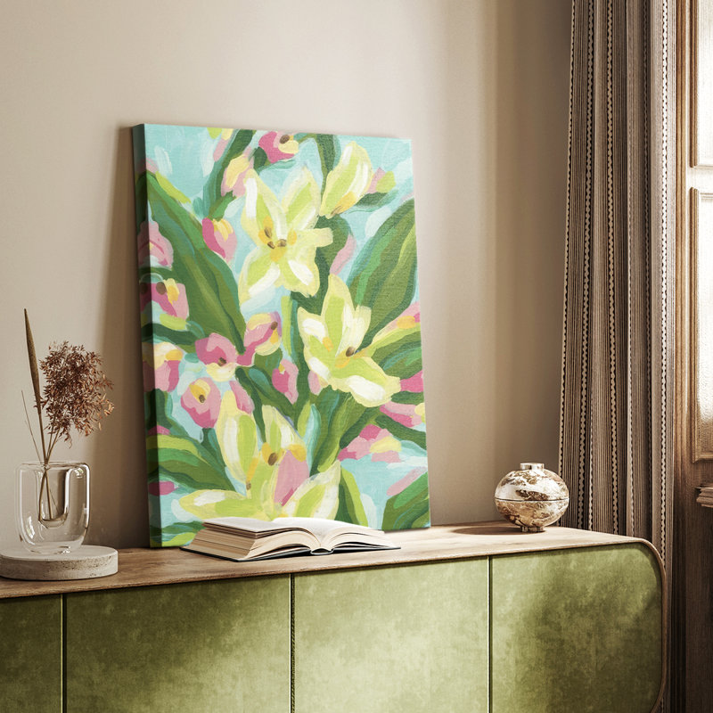 Floral Vibration I - Gallery Cavas sur mesure, H 48 po x l 32 po