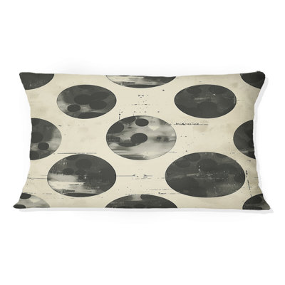 Coussin lombaire Mid-Century rétro gris anthracite Mid-Century