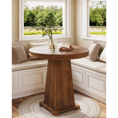 Round Solid Wood Dining Table