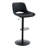 Set Of 2 Adjustable Swivel Bar Stools In Black PU Material With Footrest-125539935