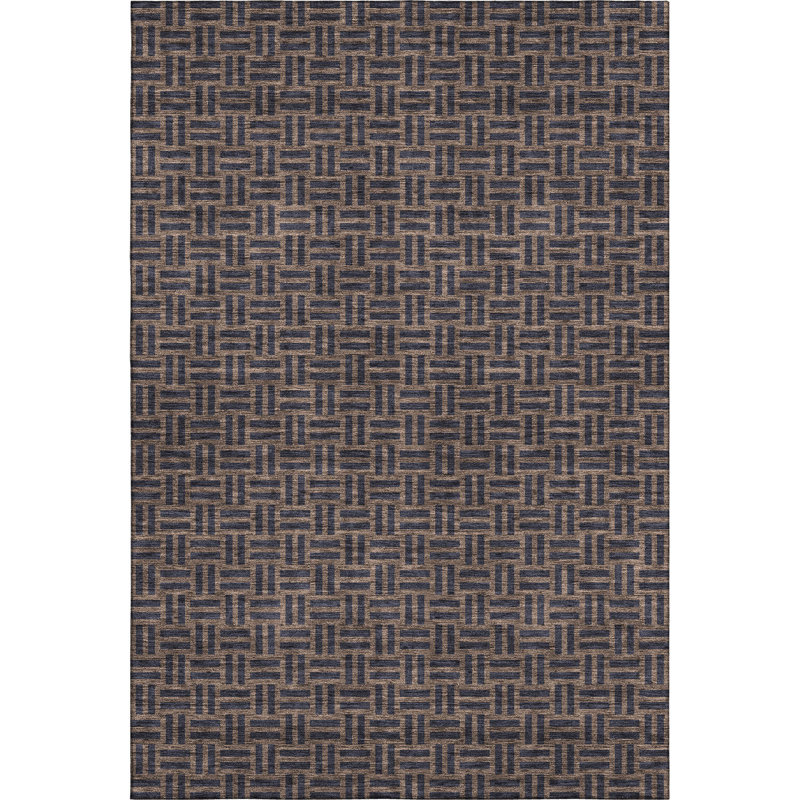 Tapis chocolat Prisco lavable à la machine de qualité supérieure, Rectangulaire 3 pi x 5 pi