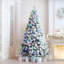 6ft Pre-Lit Snow Flocked Artificial Christmas Tree with Stand and Multi-Color Lights