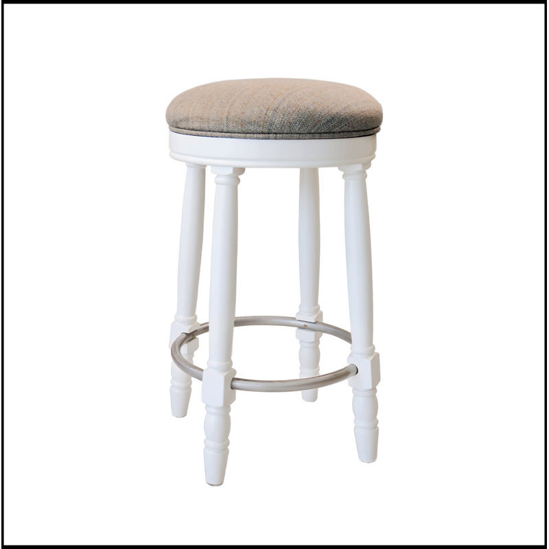 Bar Stools Set Of 2, Tan, White
