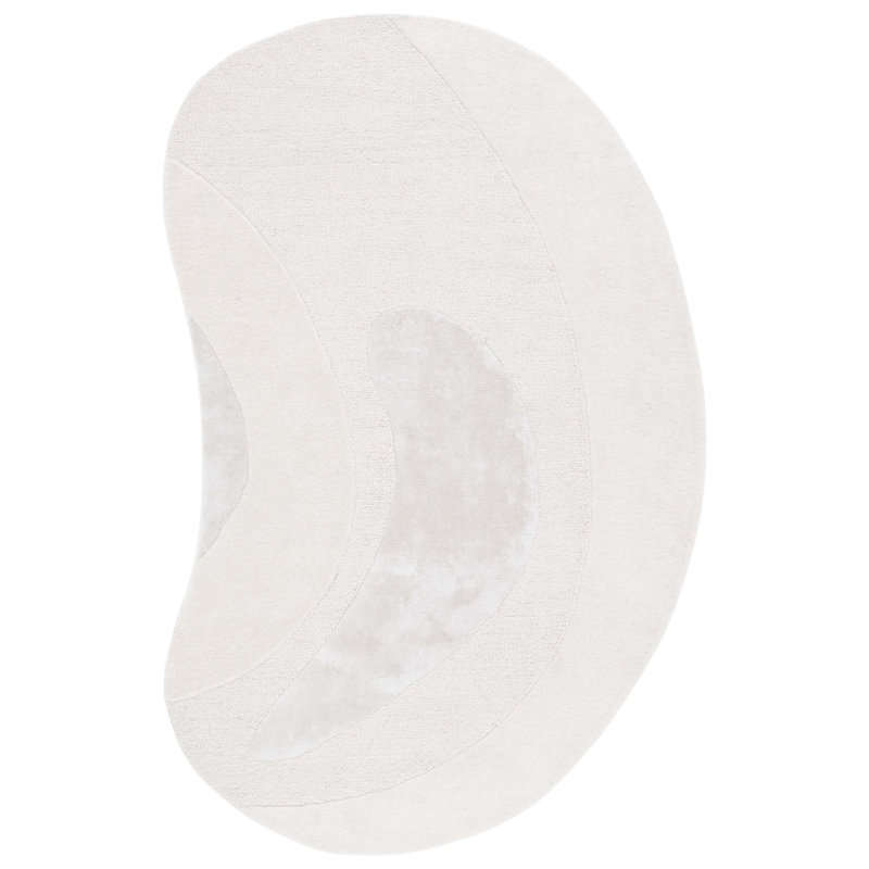 Tapis de couleur unie en laine / viscose touffeté à la main Novelty, Nouveauté 4 pi 3 po x 6 pi 7 po