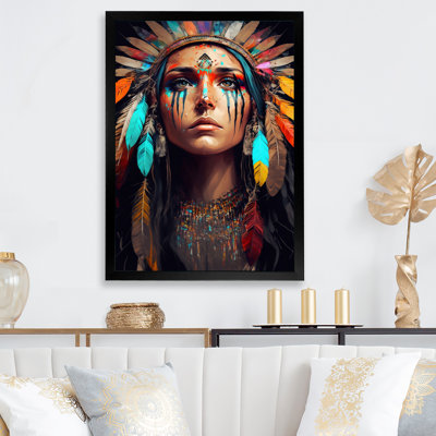 Art coloré de femme amérindienne colorée II