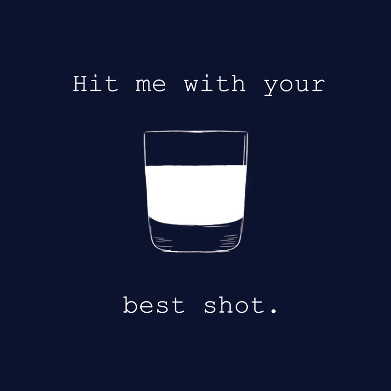 Hit Me With Your Best Shot - Wrapped Canvas Print, 30cm H x 30cm W x 3.8cm D