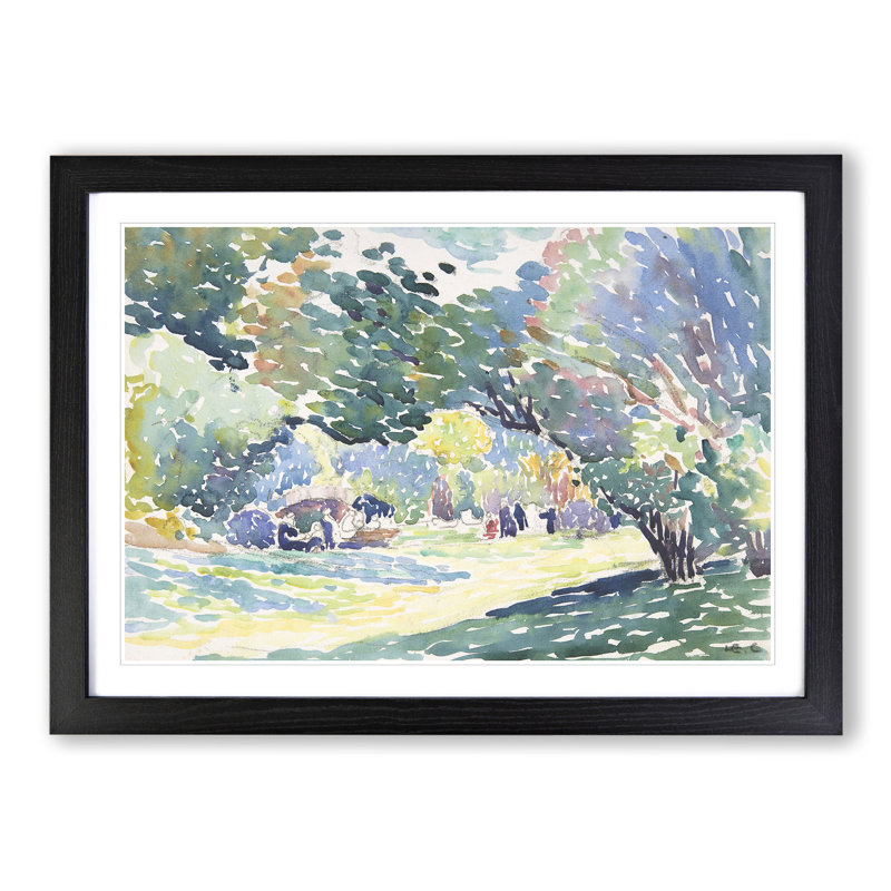 Landscape Vol.3 by Henri-Edmond Cross - Picture Frame Painting, Black Framed, 27cm H x 36cm W x 2cm D