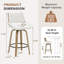 Tabouret de comptoir pivotant 26 po moderne avec pieds en bois cintré-264697501