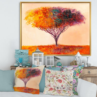«Landscape Colorful Abstract Tree Impressionist», reproduction sur toile