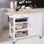 Kitchen Island with Pine Solid Wood Top-2024784568
