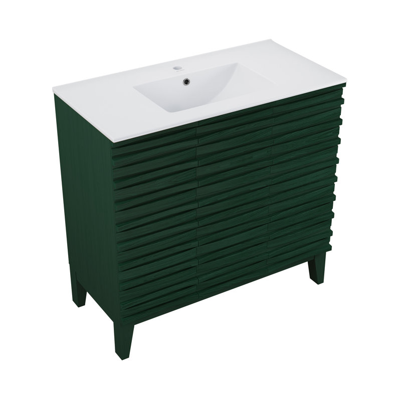 Meuble-lavabo autoportant Cascade, Simple, Blanc