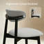 Chaises de cuisine/salle à manger Arriah 27 po modernes, rembourrées, en bois massif, noires (ensemble de 6)-1554542027-1554542030