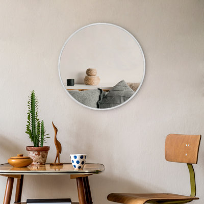 Modern Round Framed Wall Mounted Mirror