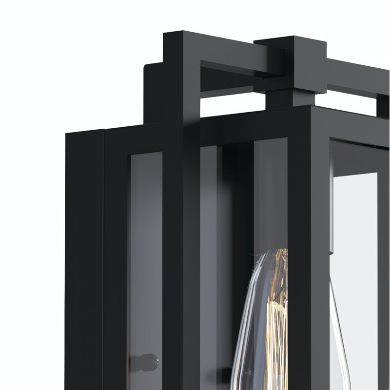 Applique murale d'extérieur noire Eletto, H 12 po x l 7 po x P 6 po