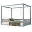 Lit double en bois d'hévéa-124917365