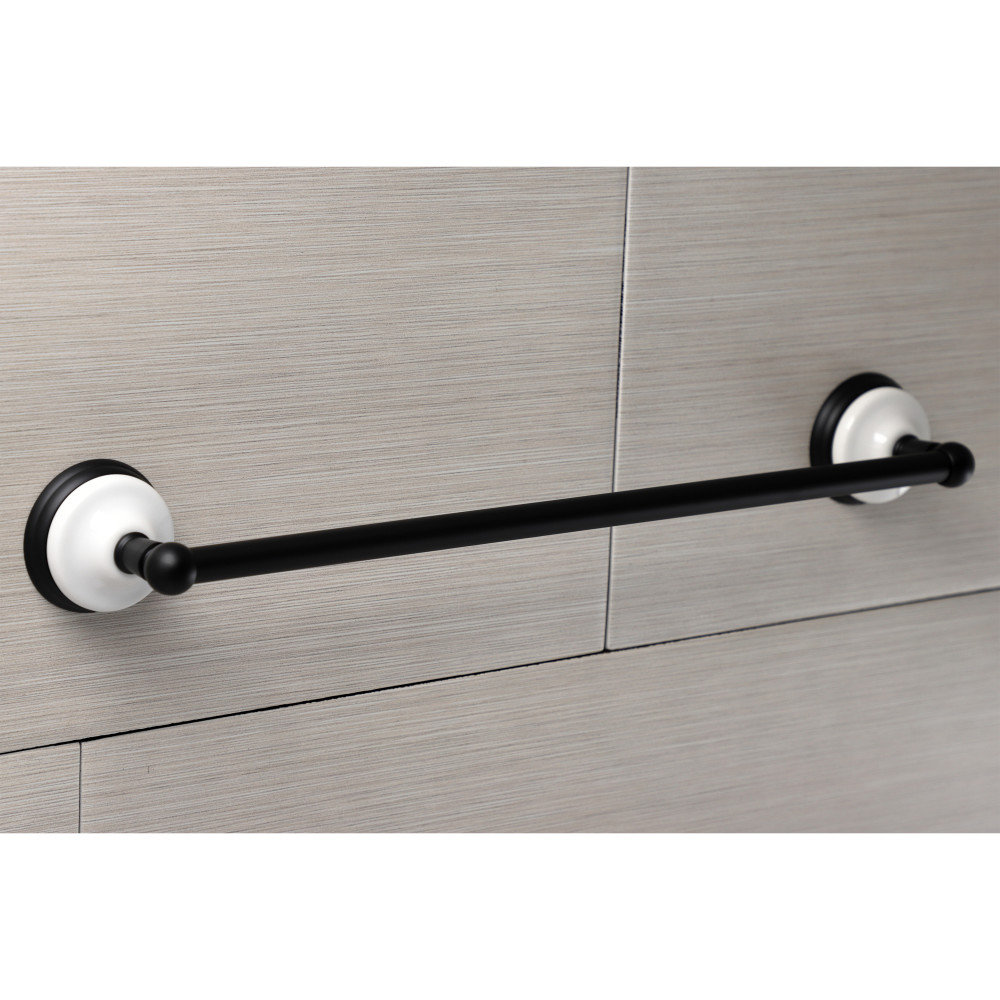 Victorian 18" Towel Bar, Matte Black