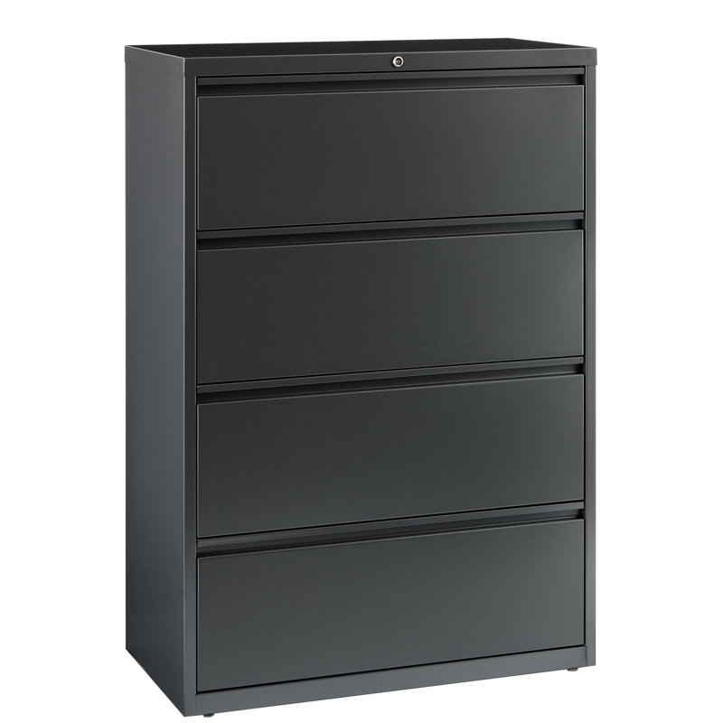 Harietta 36'' Wide 4 -Drawer Steel File Cabinet, Charcoal