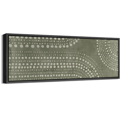 Geometric Line " Abstract Dot Matrix Canvas Art In Olive Tones Antique Retro Colorful Bedroom Large Wall Decor " by Abstract Dot Matrix Canvas Art In Olive Tones