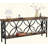 70.9 Inches Extra Long Industrial Console Table, Narrow Sofa Table Behind Couch With Open Storage Shelves, Rustic Entryway Table For Hallway, Foyer, Or Living Room, Metal Frame-1103700355