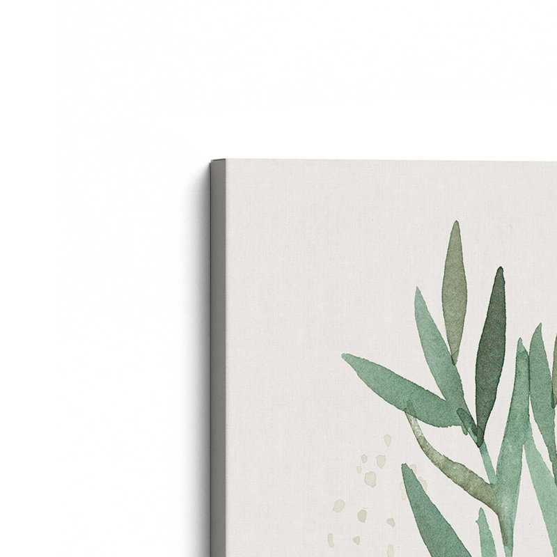 Green Leaf Impressions II Wrapped Canvas, 18" H x 12" W