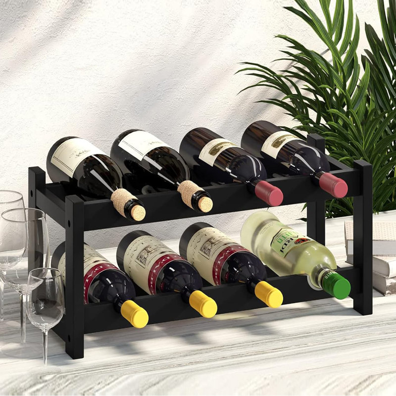 Ariyauna Tabletop Wine Bottle Rack Black