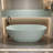 61" Freestanding Bathtub Resin Stone Soaking Bathtub Solid Surface Modern Tubs With Overflow And Pop-Up Drain-122019049
