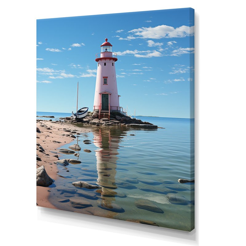 «Light House Simplicity At Sea», reproduction sur toile, H 40 po x l 30 po x P 1,5 po, Toile tendue