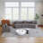 Curved Sectional Sofa With 4 Pillows