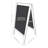 30" x 20" Magnetic A-Frame Chalkboard with Chalk and Eraser - White