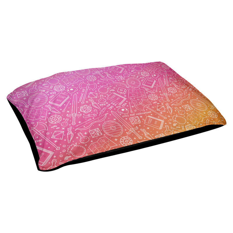 Coussin Byrge, Très grand (l 52 po x P 42 po x H 17 po), Rose / dégradé orange