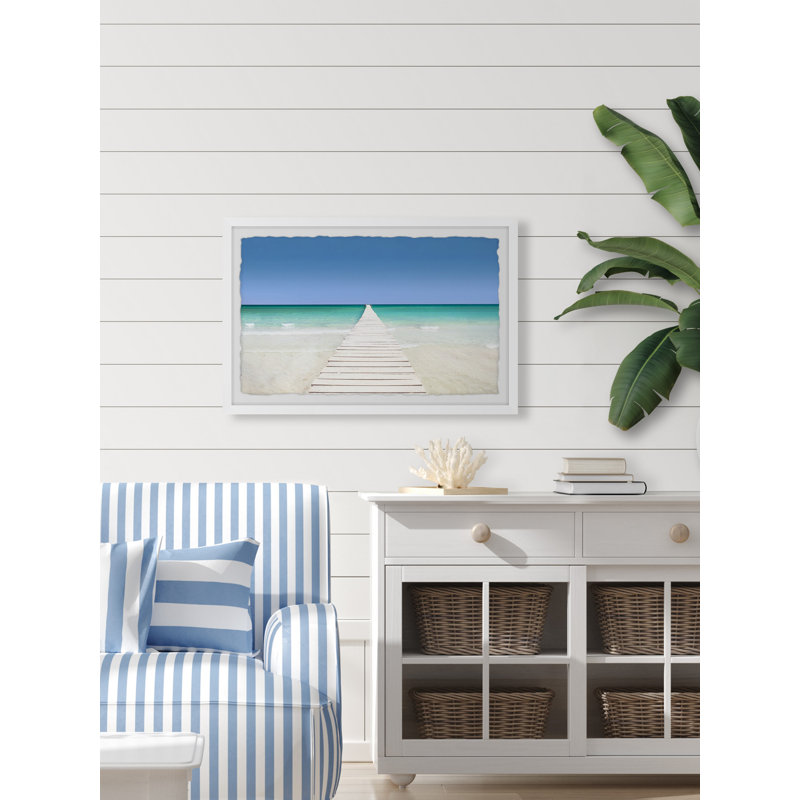Smell the Ocean Breeze 1 Piece Single Picture Frame Wall Art, 41cm H x 61cm W x 3.81cm D