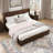 Sturdy Solid Wood Platform Bed Frame with Headboard, No Box Spring Needed-1928860894