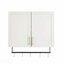 Armoire de salle de bain avec tablettes réglables, barre à serviettes, 5 crochets, armoire de rangement au-dessus de la toilette