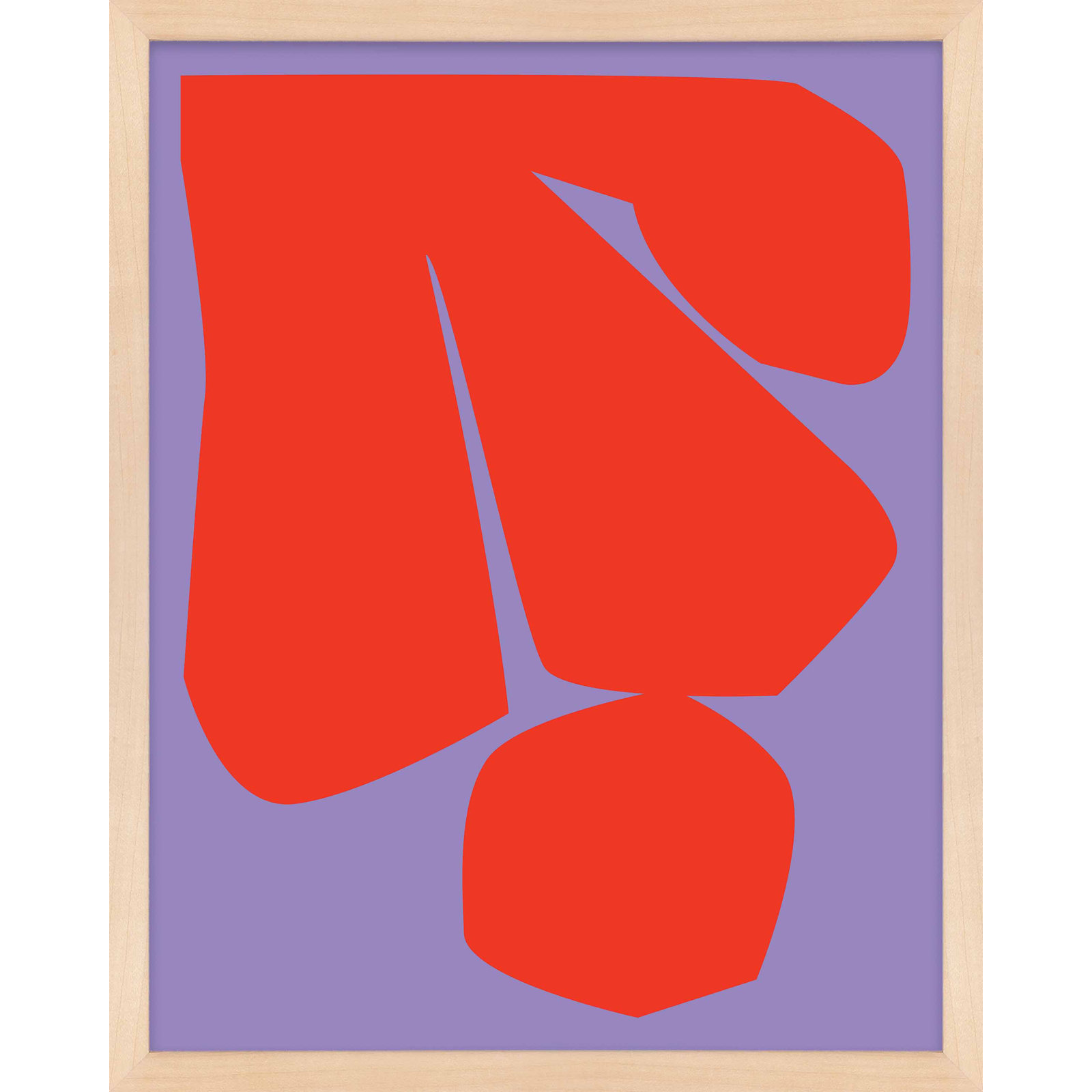 Akita "Module Minimalism 2" Print, Maple Framed, 50"H x 40"W x 1.25"D