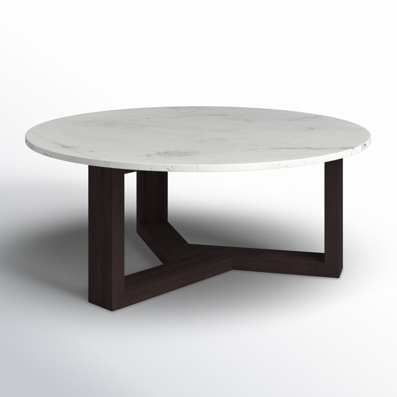 Hollins Marble Top Coffee Table, Charcoal