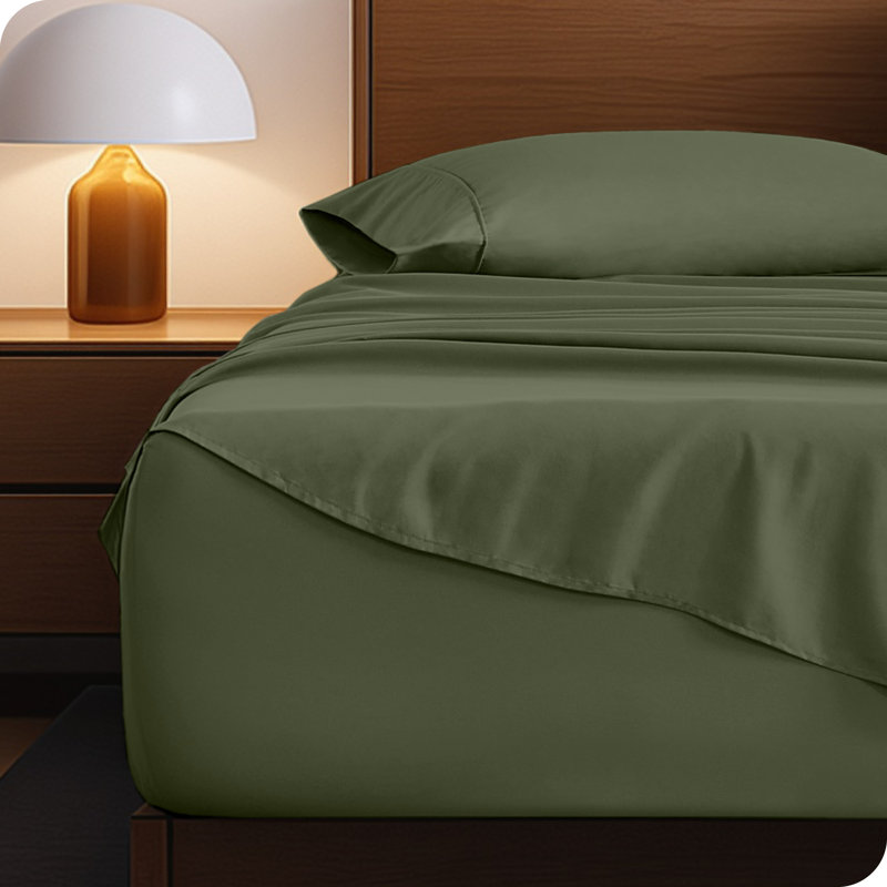 Ensemble de draps en microfibre 22 po, Ensemble de draps pour lit simple TG avec 1 taie d, Cyprès