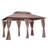 Patio Gazebo, Outdoor Gazebo Canopy Shelter With Curtains, Vented Roof, Steel Frame For Garden, Lawn, Backyard And Deck-114653646
