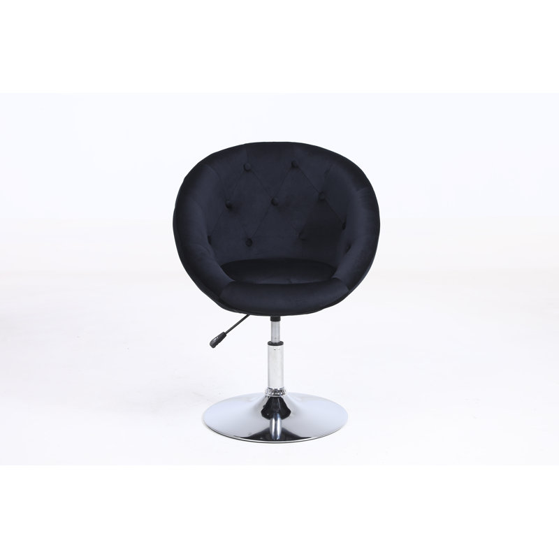 Velvet Task Chair, Black