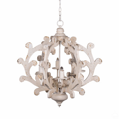 6 - Light Chandelier, Hanging Light Fixture With Adjustable Chain