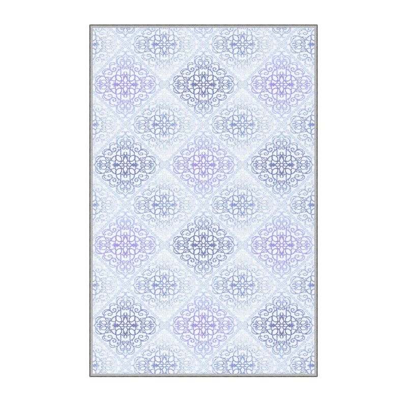 Premium Hall Carpet, 2.6 x 6.6 Feet, 100% Polyester, 0.3 in Pile Height | Antibacterial, Non-Slip Underside, Machine Washable | 3D Digital Print Design, Durable & Stylish for Entryways, Living Rooms & More
