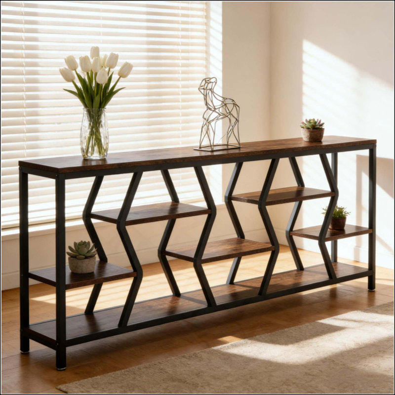 Table de canapé durable, console pratique, table de rangement généreuse
