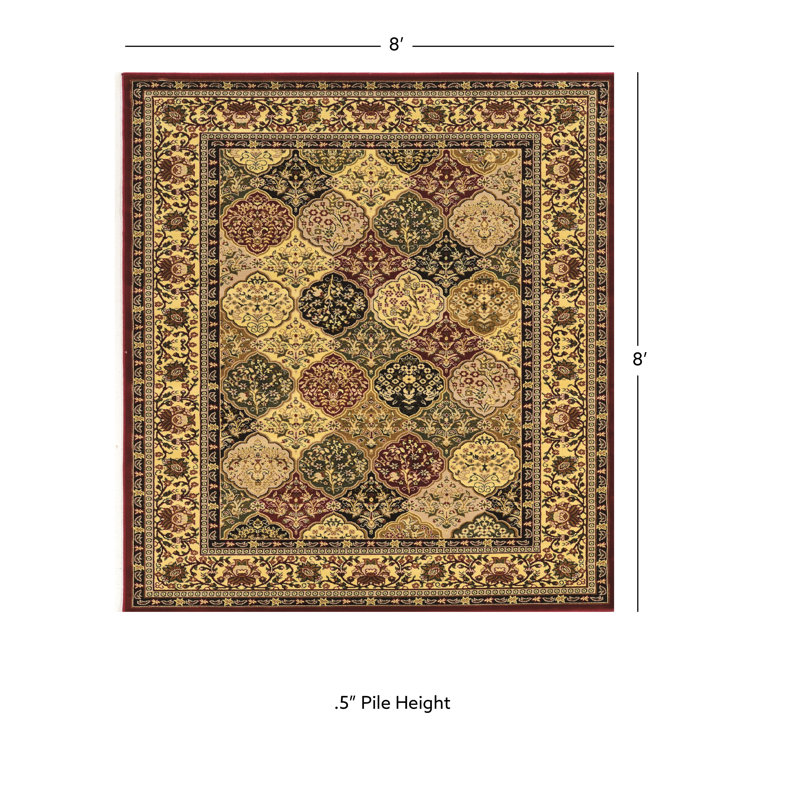 Lozoya Oriental Indoor Rug, Square 8'