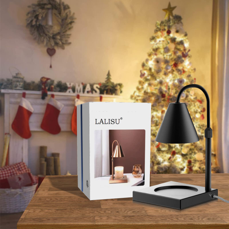 Lampe de table en métal Mandile, Noir