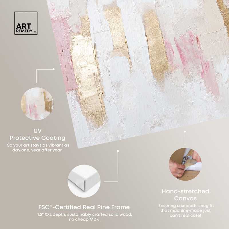 «Rustic Elegance II», art abstrait pastel sur toile par Art Remedy, Toile tendue, H 20 po x l 30 po