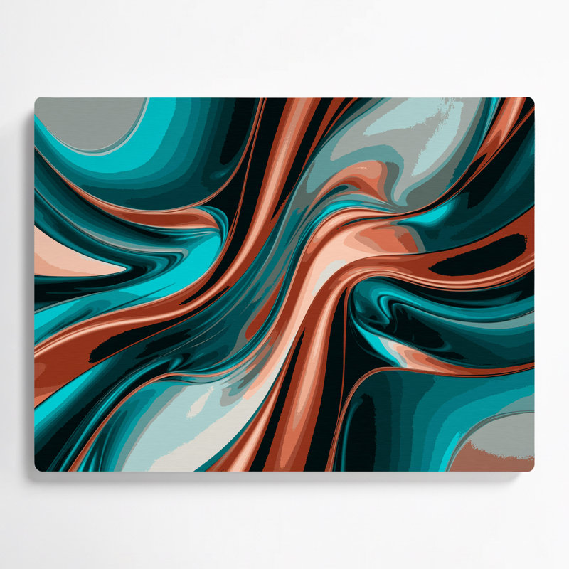 Gradient Abstract 65, art mural en métal bleu, H 16 po x l 20 po