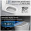 Toilette intelligente avec couvercle d'ouverture / fermeture automatique, capteur de pied et télécommande, siège chauffant pour toilette sans réservoir, pulvérisateur d'eau chaude, modes de nettoyage multiples, séchoir à air