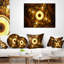Motif fractal brun avec cercles - coussin imprimé abstrait-30617530-30617534