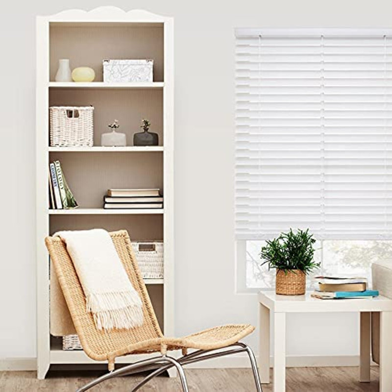 Semi Sheer Horizontal/Venetian Blind, White, 90 cm L x 20 cm  W