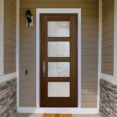 4 Lite Continental TDL Mahogany Front Door